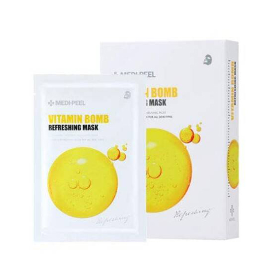 Тонизирующая витаминная тканевая маска для лица Medi-Peel, 1шт. Medi-Peel Vitamin Bomb Refreshing Mask