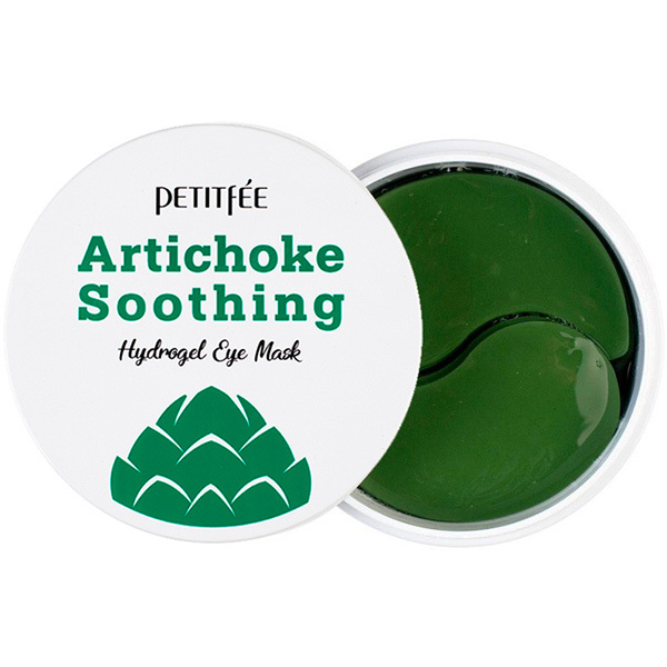 Гідрогелеві заспокійливі патчі з екстрактом артишоку Petitfee, 60шт. Petitfee Artichoke Soothing Eye Mask