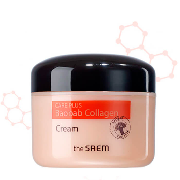 Увлажняющий крем с коллагеном и экстрактом баобаба THE SAEM, 100мл THE SAEM Care Plus Baobab Collagen Cream