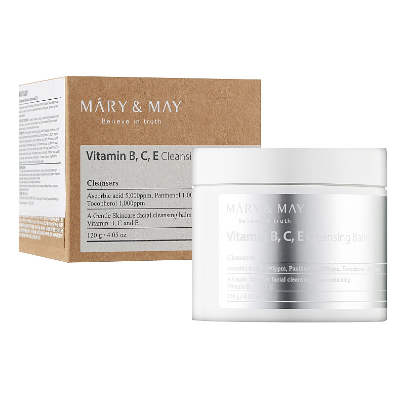 Гідрофільний очищаючий бальзам з вітамінами B, C, E Mary&May, 120г Mary&May Vitamin B, C, E Cleansing Balm
